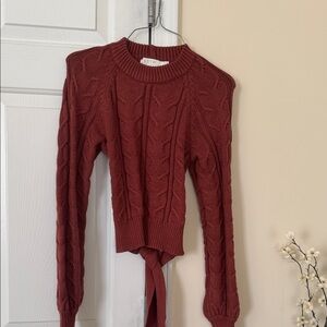 Aster Women's Cable Knit Sweater - Rust
